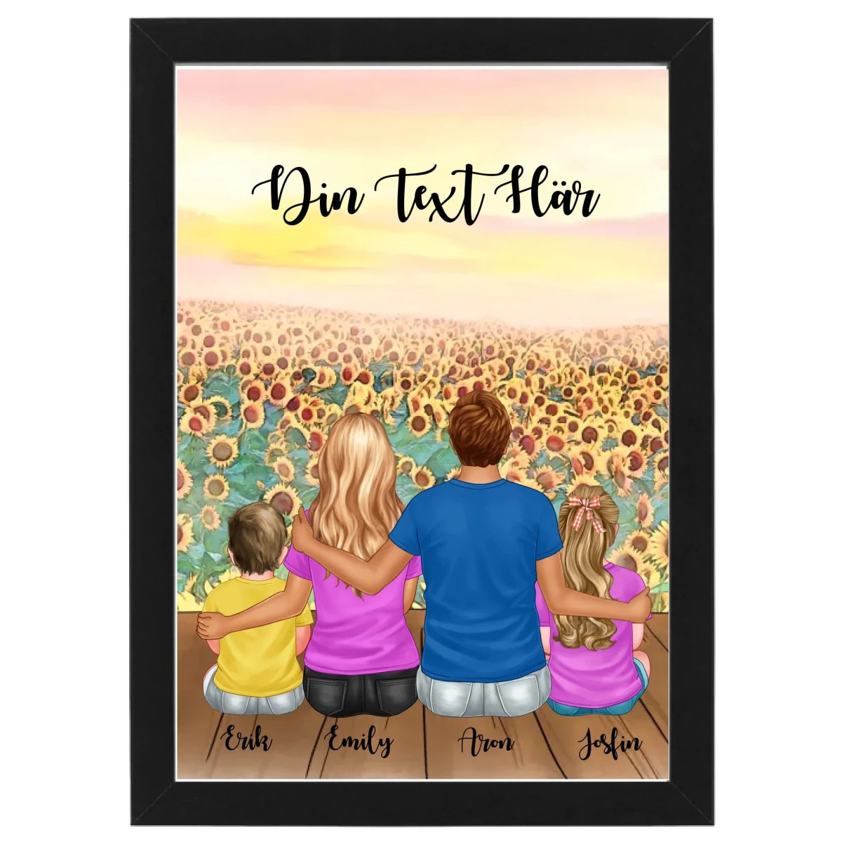 2 barn Familj poster - GÅVA TRYCK
