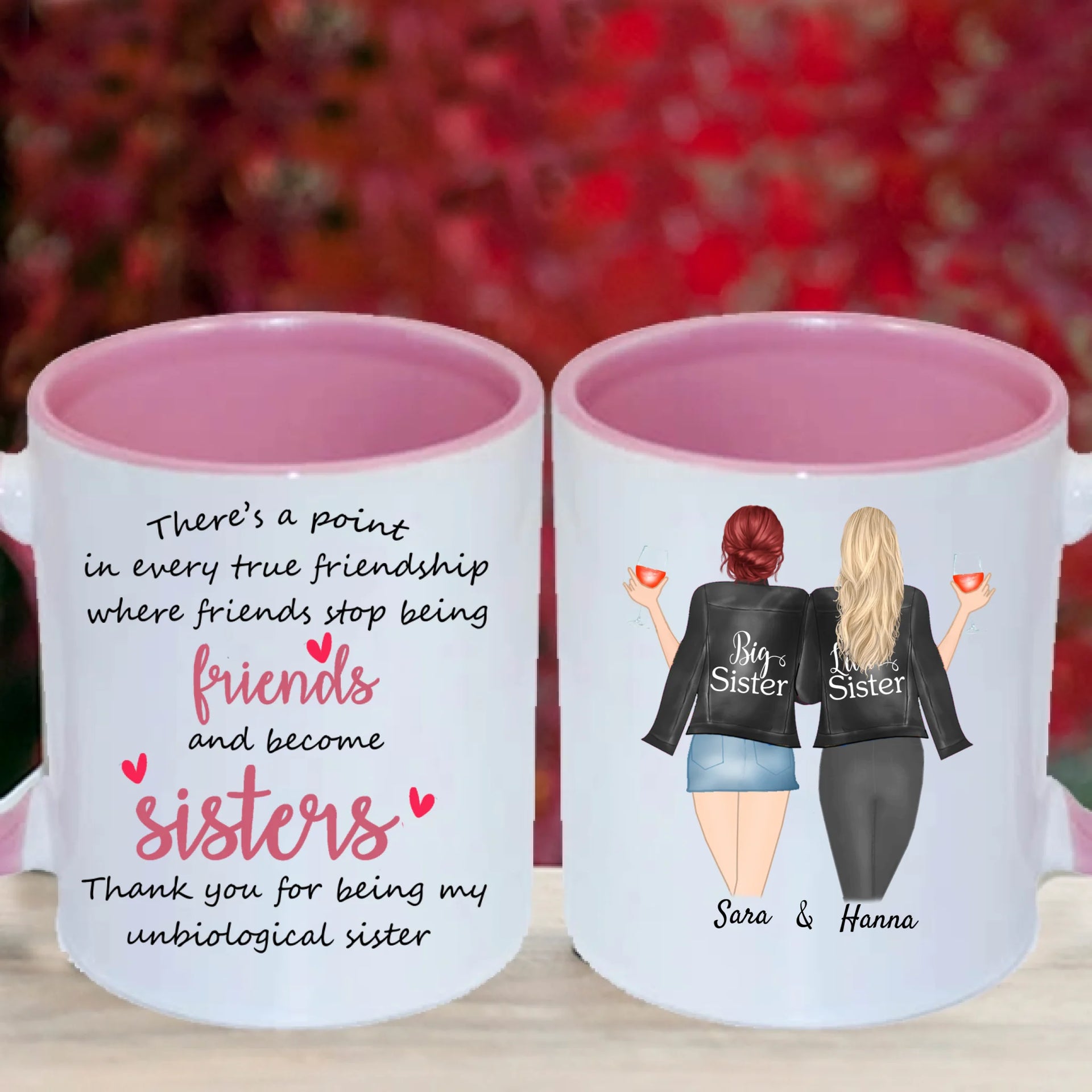 Syster och bästa vän personlig mugg