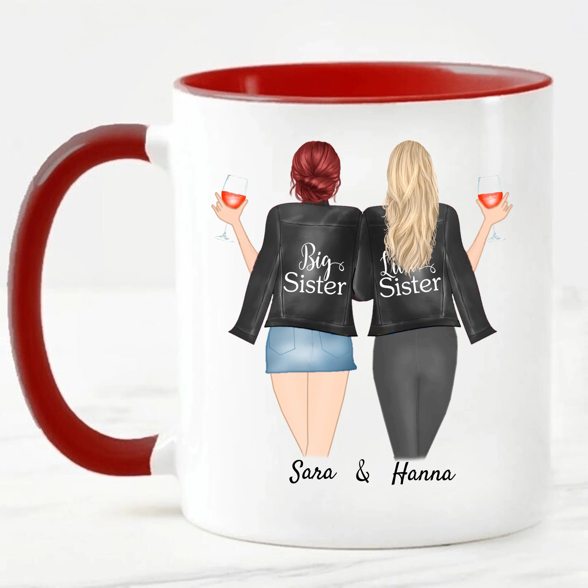 Syster och bästa vän personlig mugg
