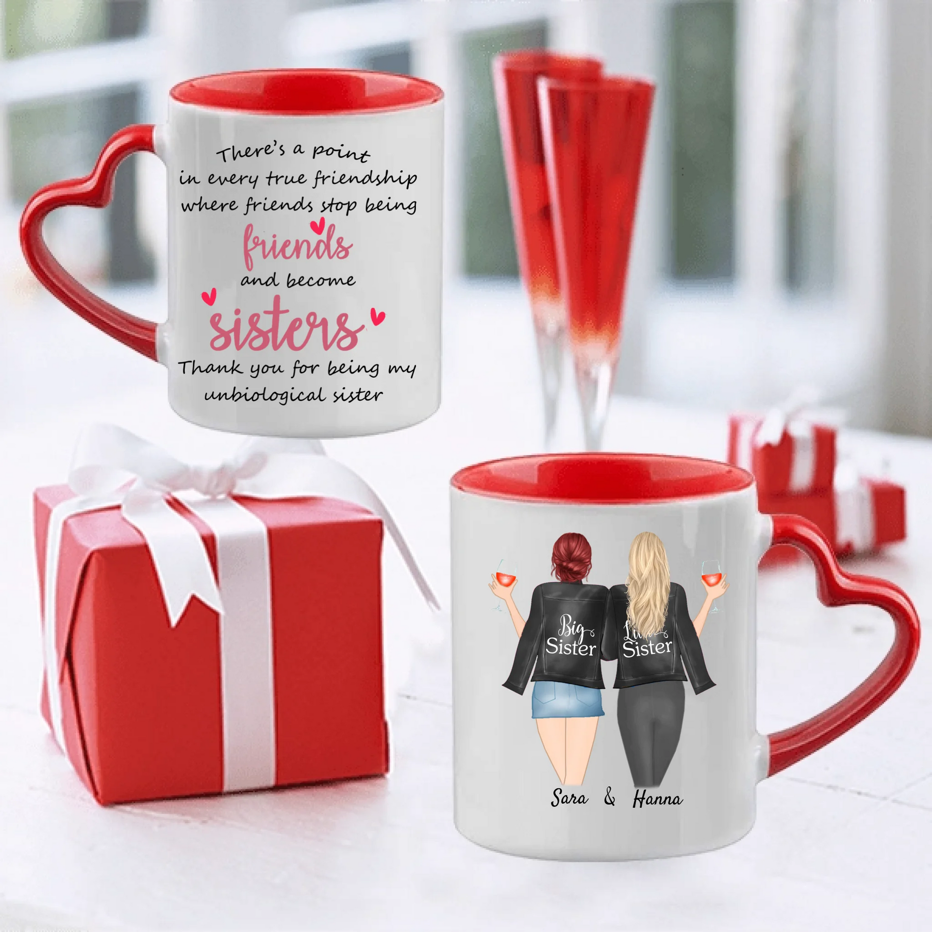 Syster och bästa vän personlig mugg