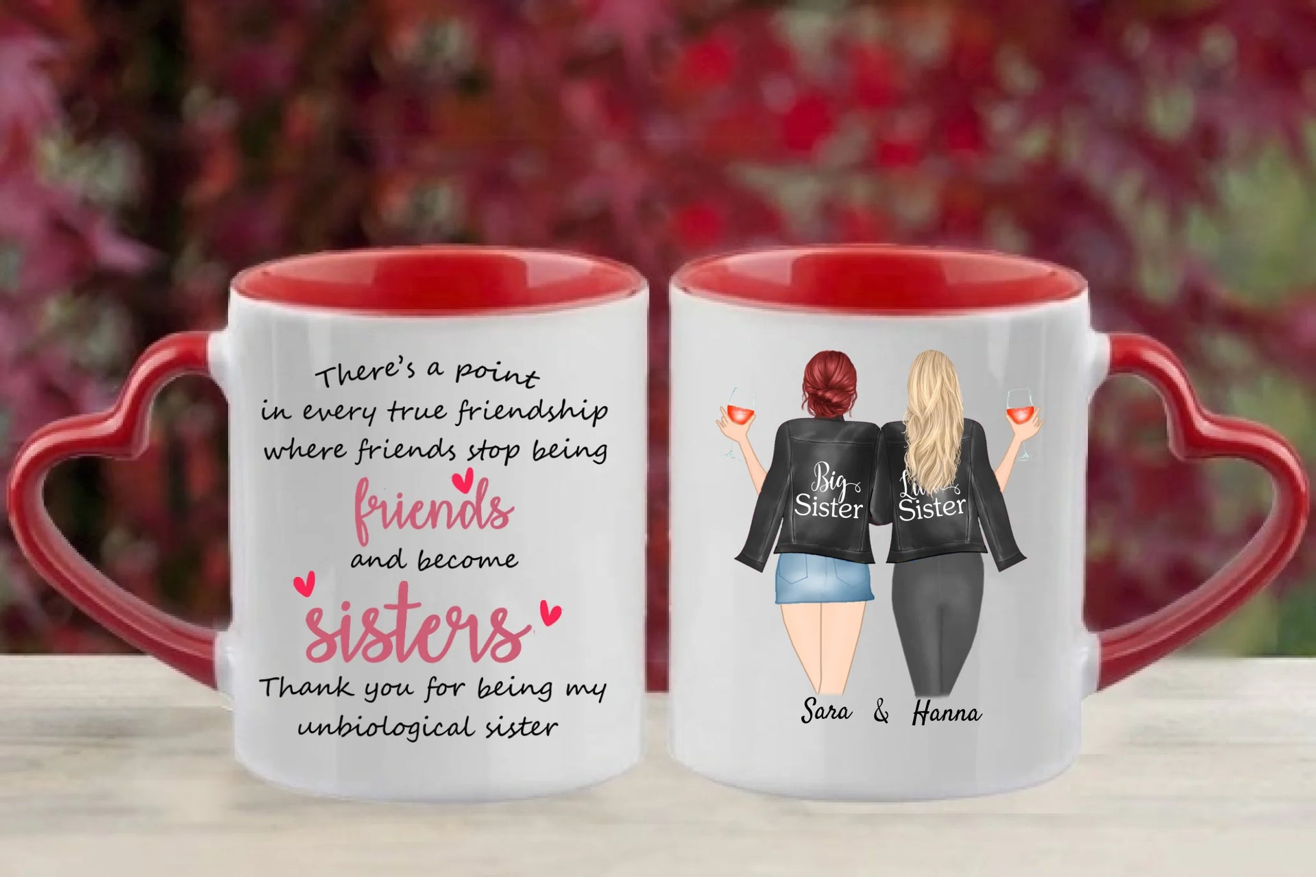Syster och bästa vän personlig mugg