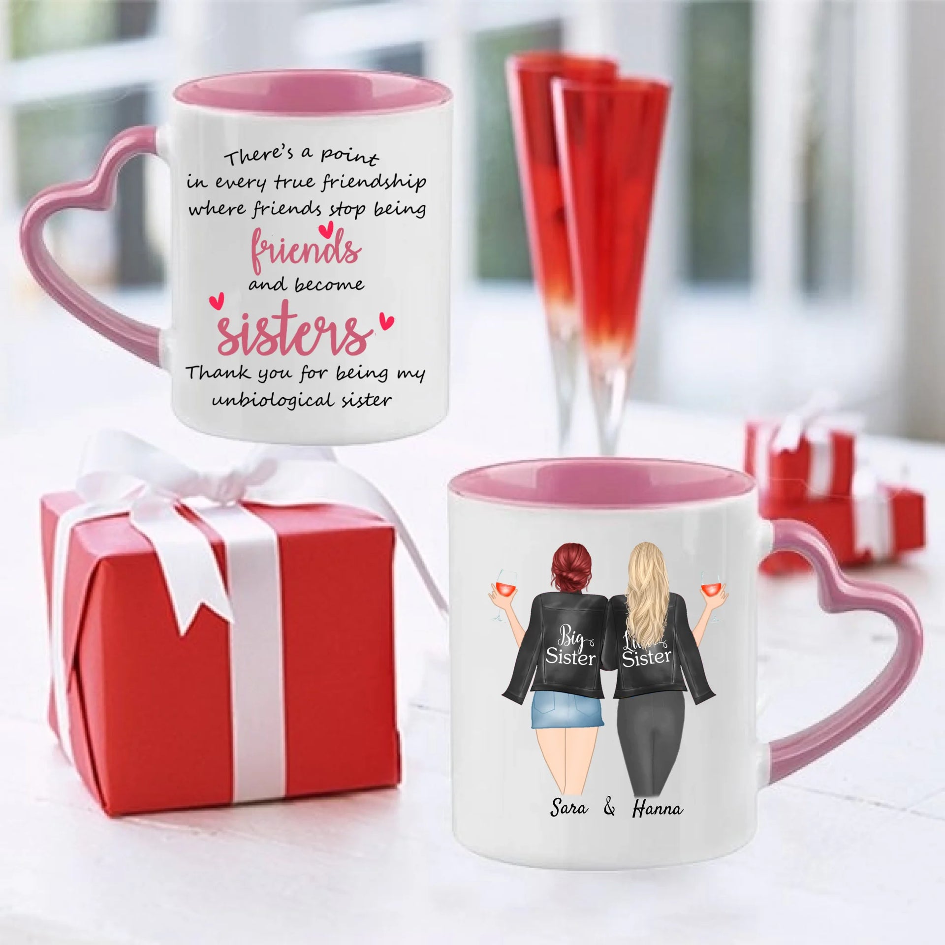 Syster och bästa vän personlig mugg