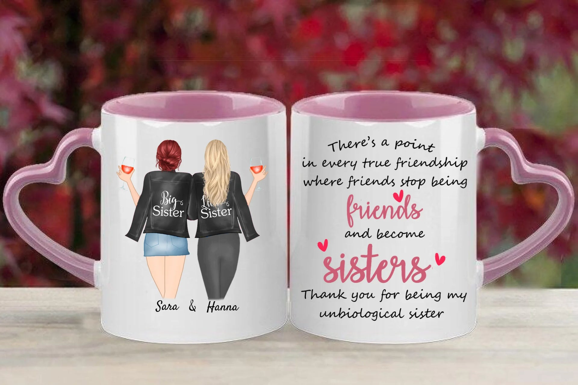 Syster och bästa vän personlig mugg