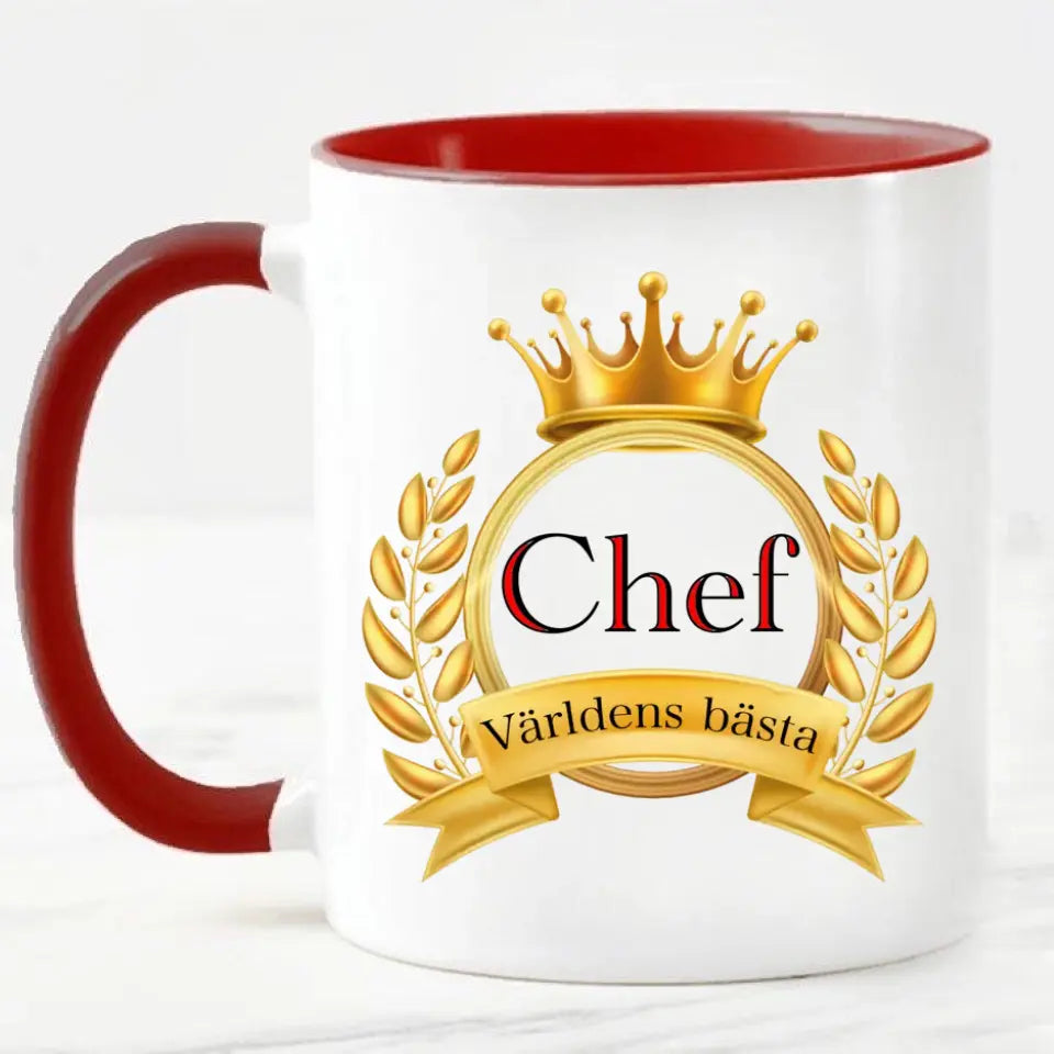 Världens bästa chef  personlig mugg med namn