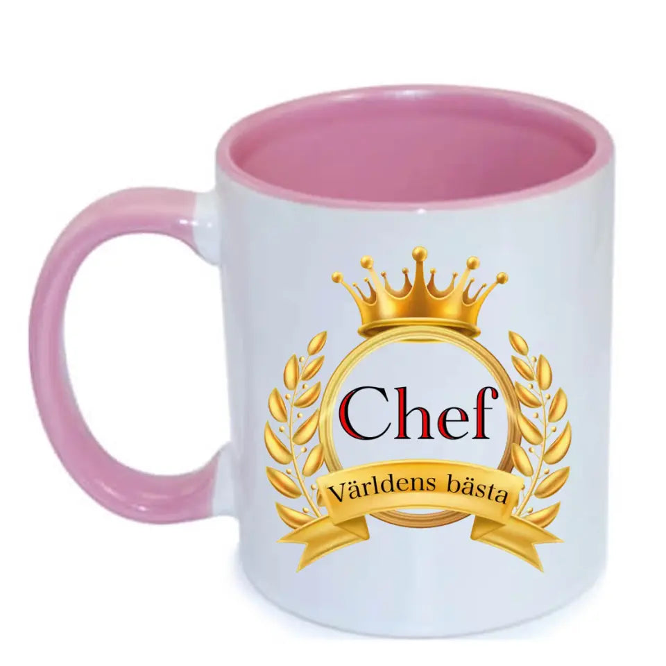 Världens bästa chef  personlig mugg med namn