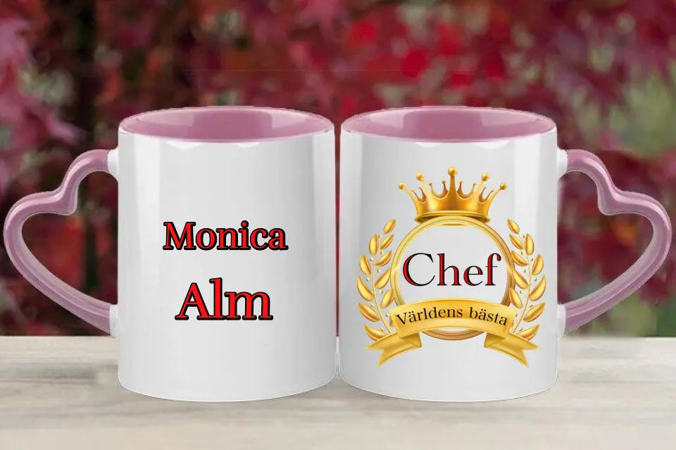 Världens bästa chef  personlig mugg med namn