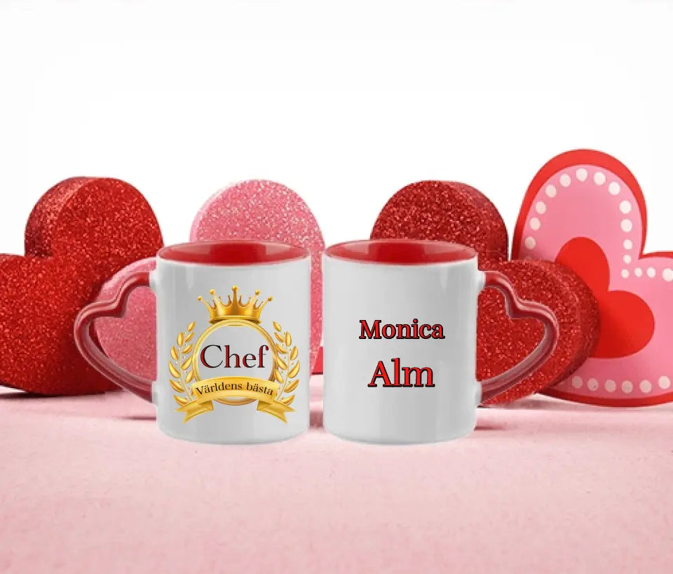 Världens bästa chef  personlig mugg med namn