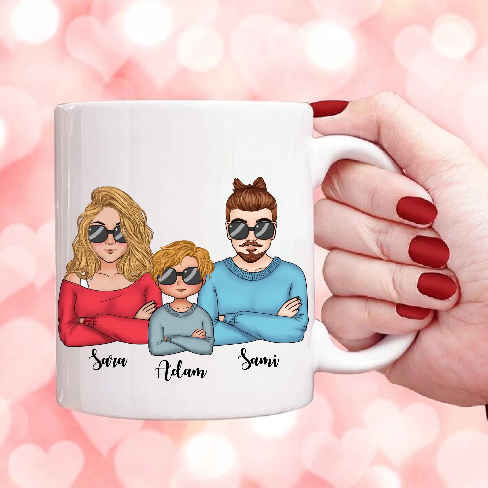 Familj personlig mugg