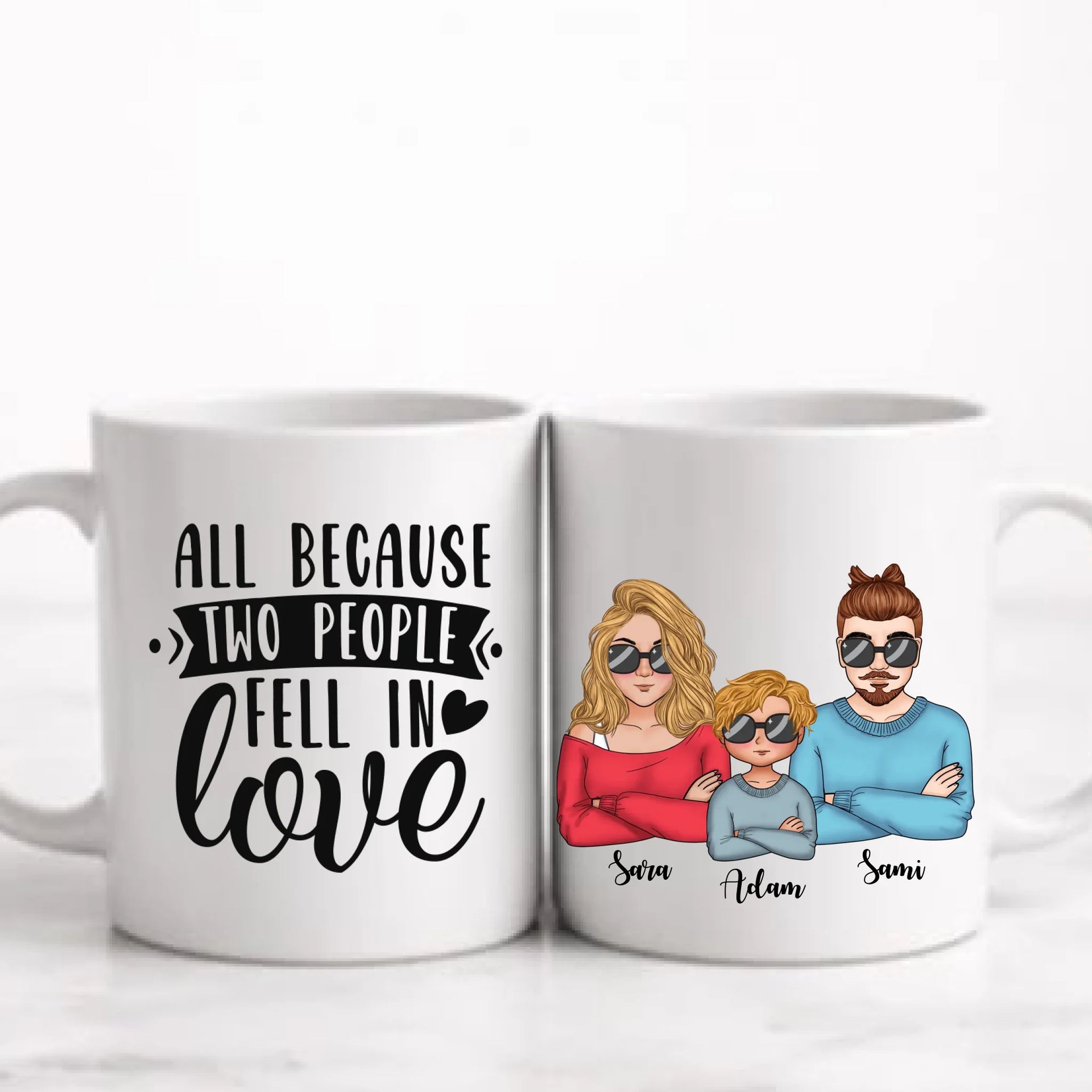 Familj personlig mugg