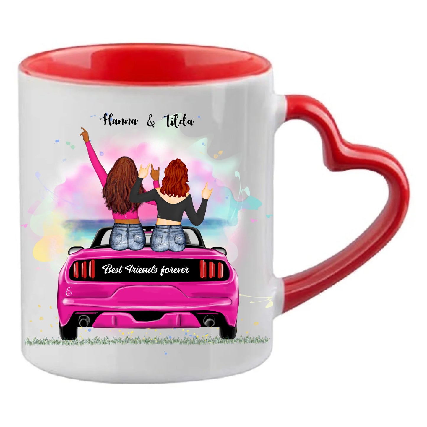2 upp till 5 vänner personlig mugg / bildesign