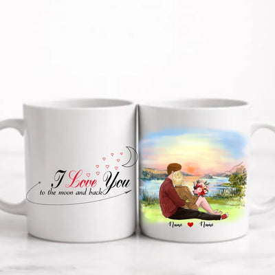 Kärlek mugg. Solnedgång personlig mugg