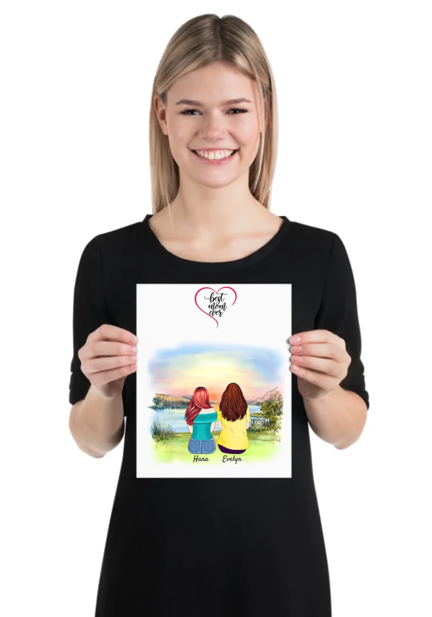 Mamma personlig poster - GÅVA TRYCK