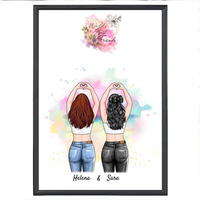 Personlig affisch 2 vänner