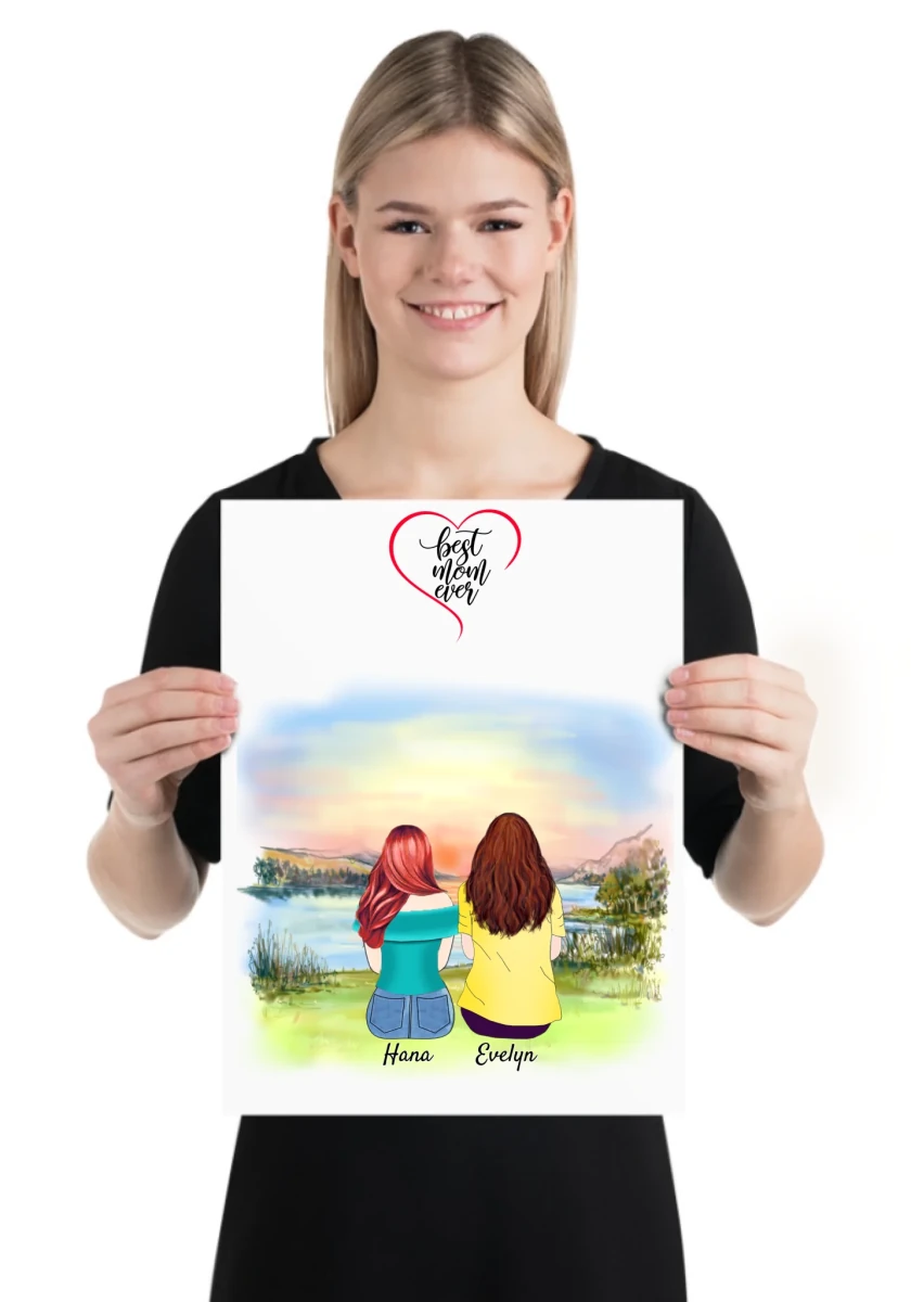 Mamma personlig poster - GÅVA TRYCK
