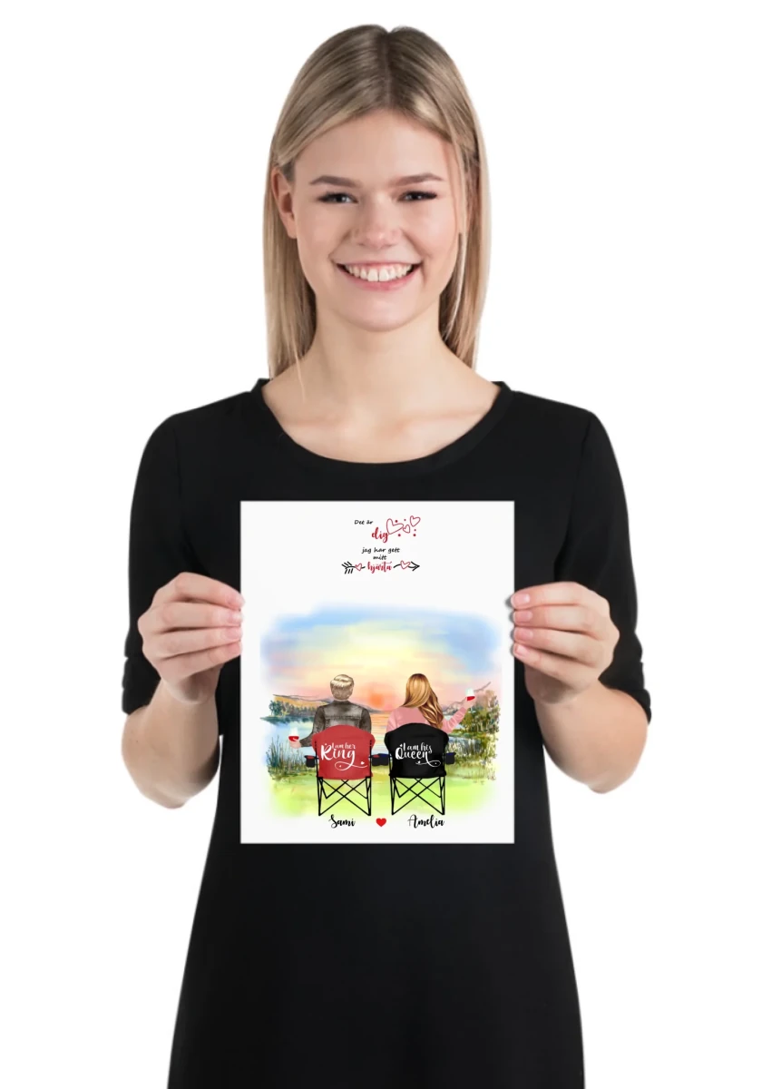 Kärlek foto ram - GÅVA TRYCK