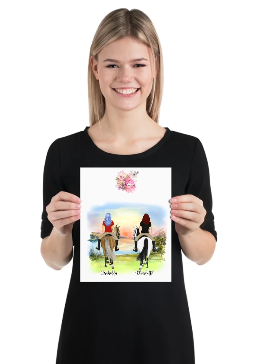 Foto ram med häst - GÅVA TRYCK