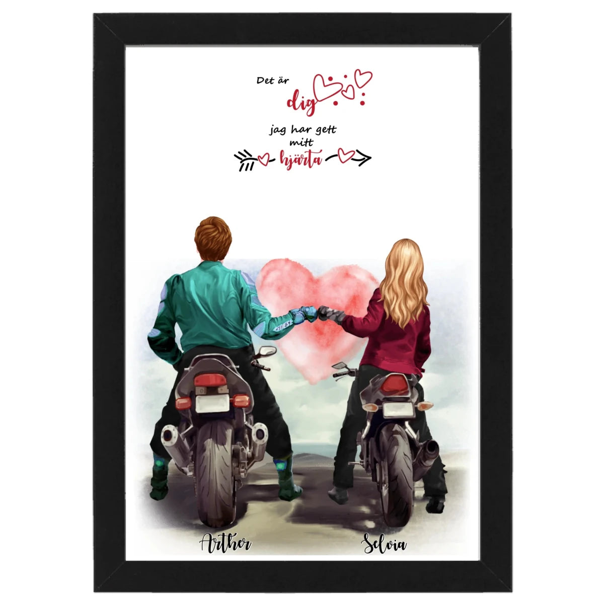 Kärlek personlig poster - Motor design - GÅVA TRYCK