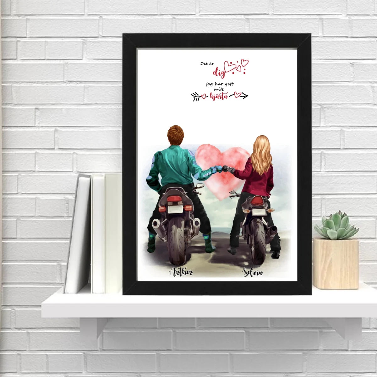 Kärlek personlig poster - Motor design - GÅVA TRYCK