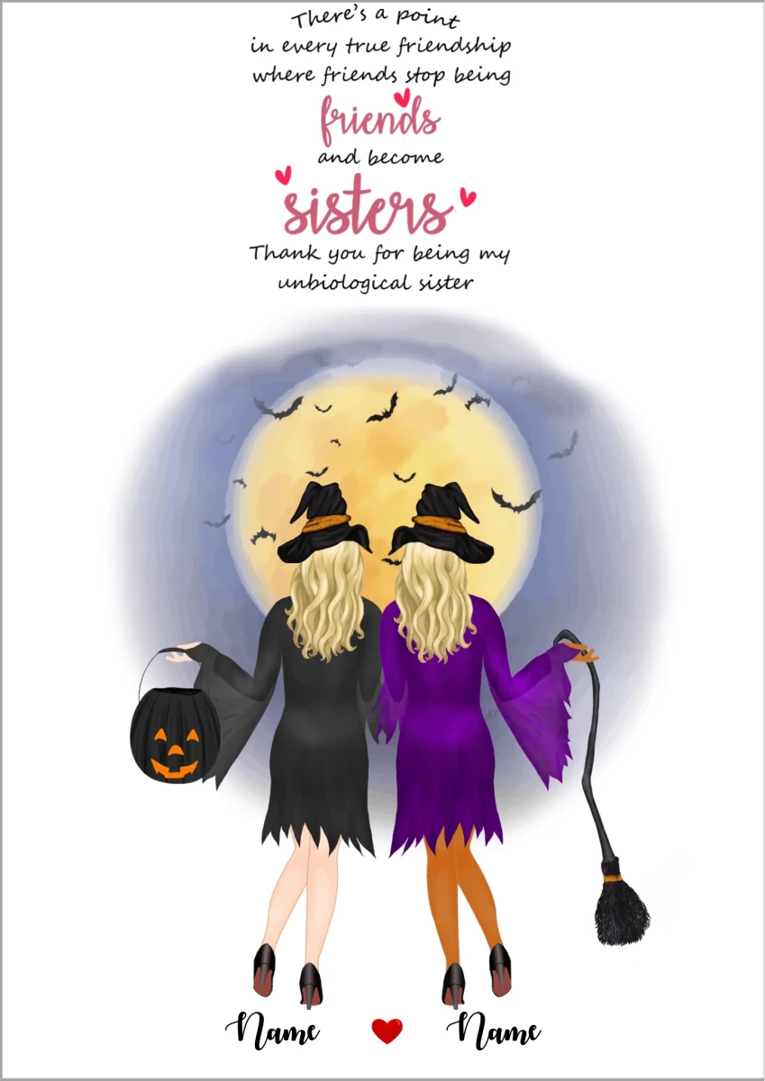 2 vänner poster - GÅVA TRYCK