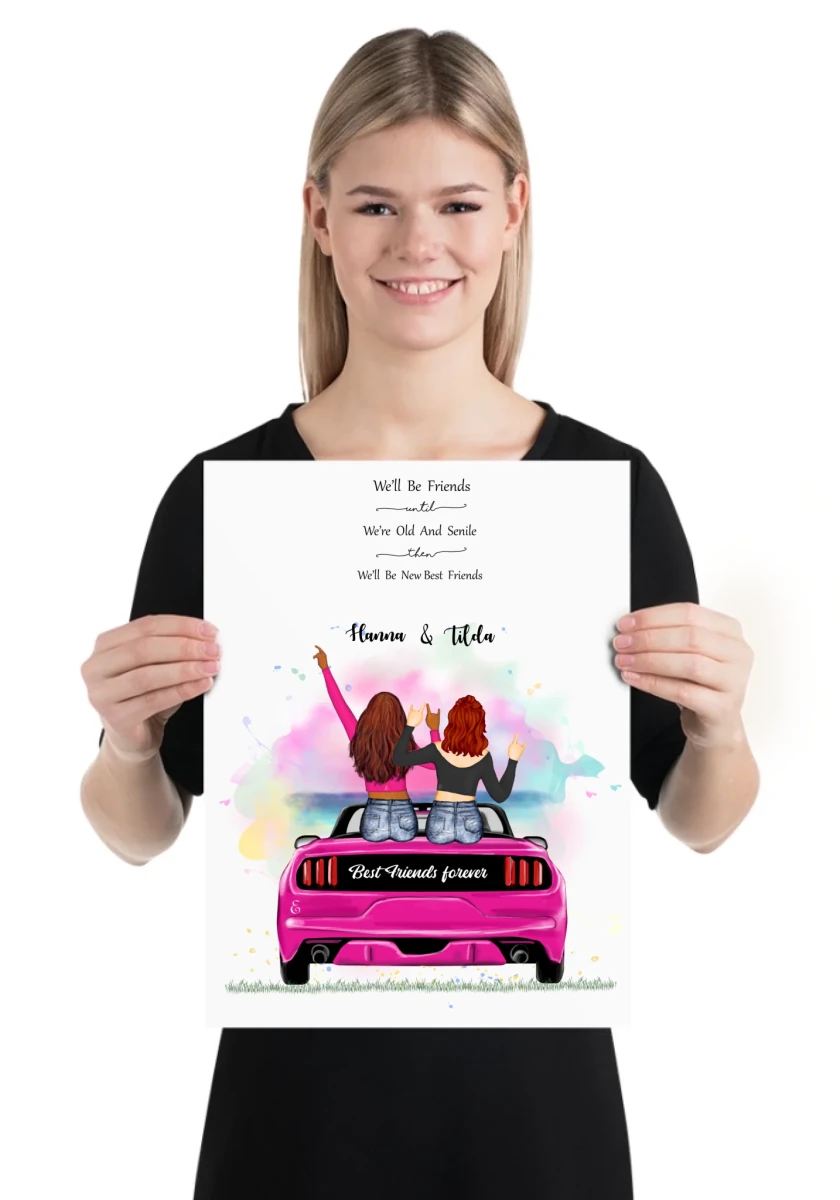 Syster och bästa vän poster. - GÅVA TRYCK