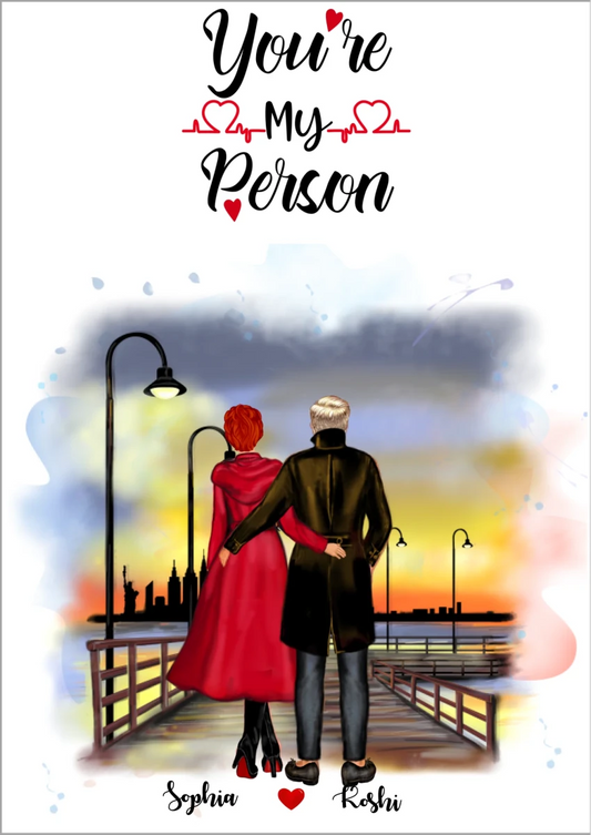 Par personlig poster - GÅVA TRYCK