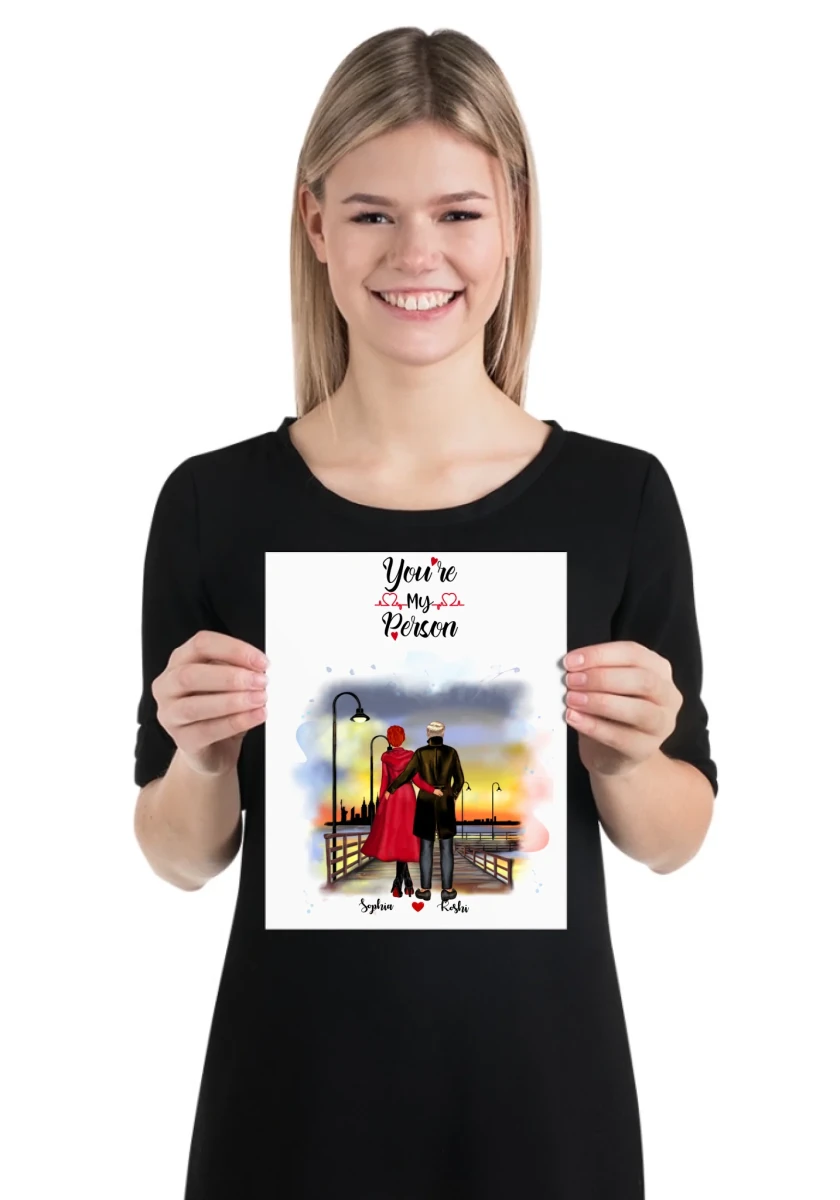 Par personlig poster - GÅVA TRYCK