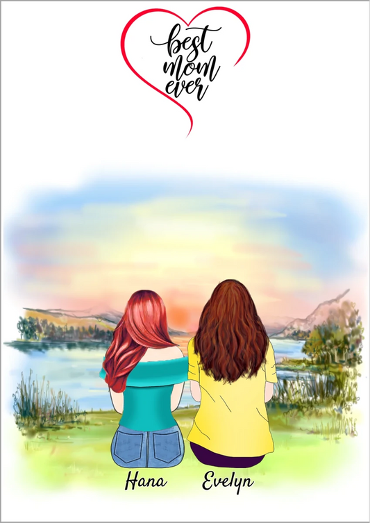 Mor & Dotter poster - GÅVA TRYCK