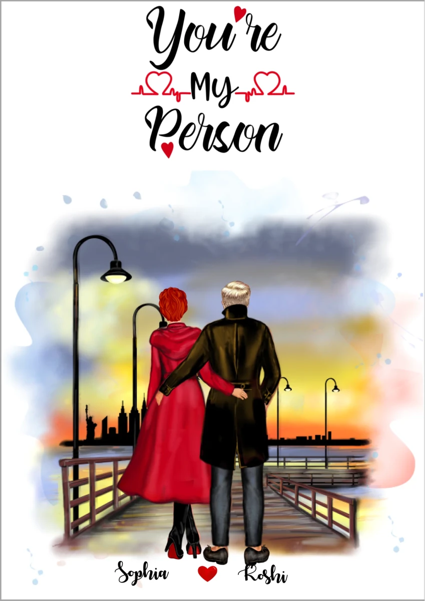 Par personlig poster - GÅVA TRYCK