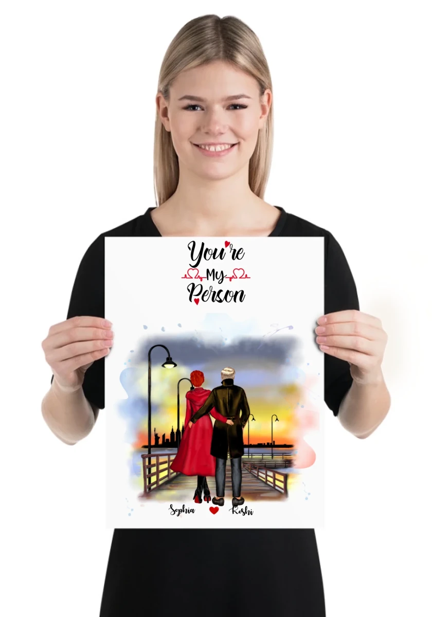 Par personlig poster - GÅVA TRYCK