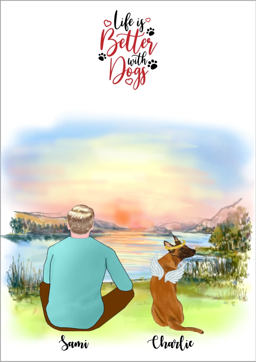Hund & katt poster personlig - GÅVA TRYCK