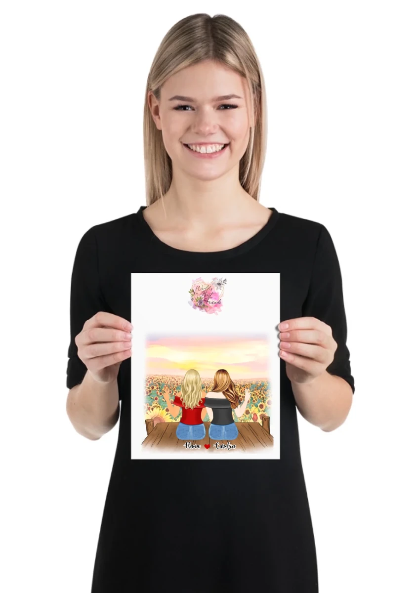 Syster och bästa vän posters - GÅVA TRYCK
