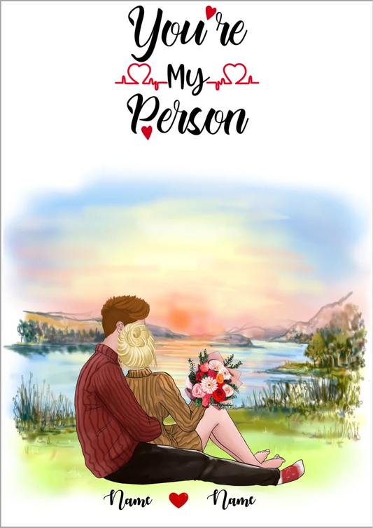 kärlek personlig poster - GÅVA TRYCK