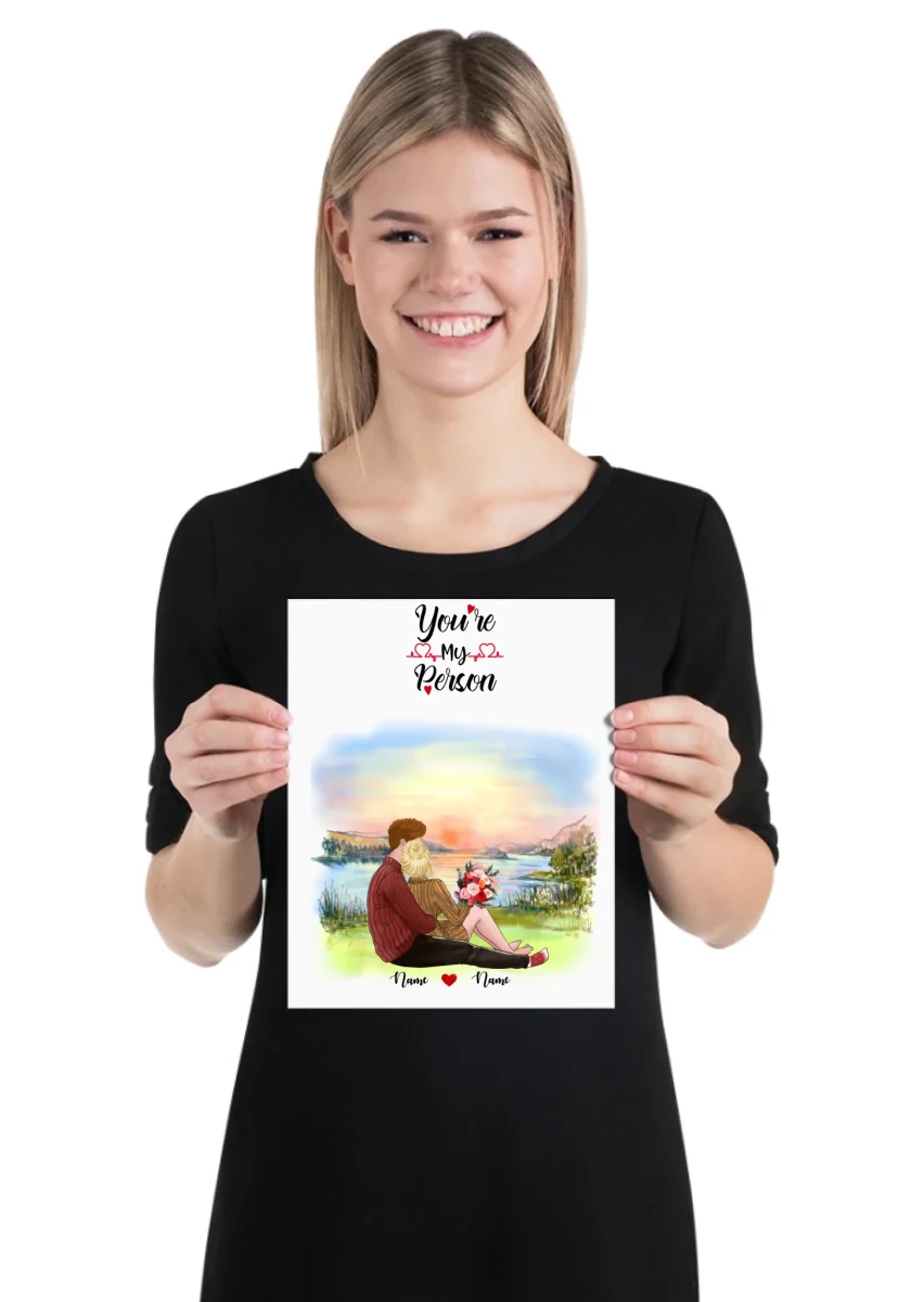 kärlek personlig poster - GÅVA TRYCK