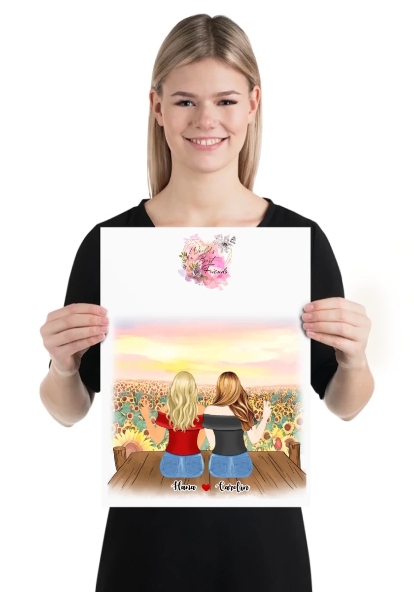 Syster och bästa vän posters - GÅVA TRYCK
