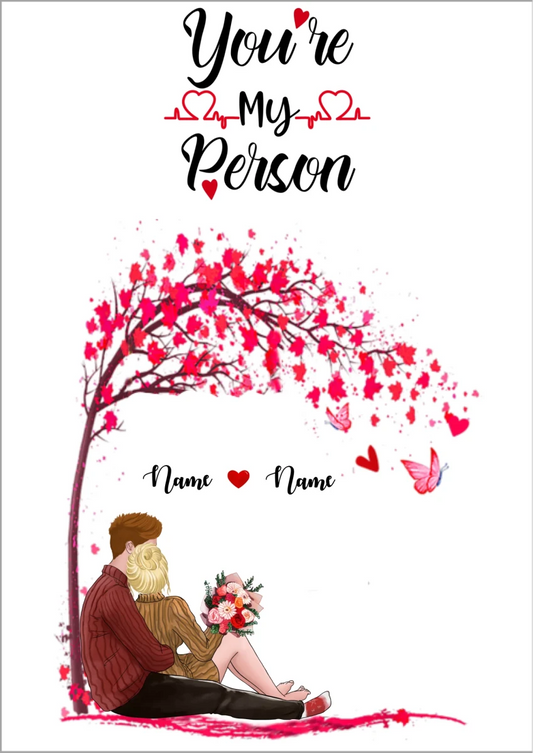 kärlek personlig poster - GÅVA TRYCK