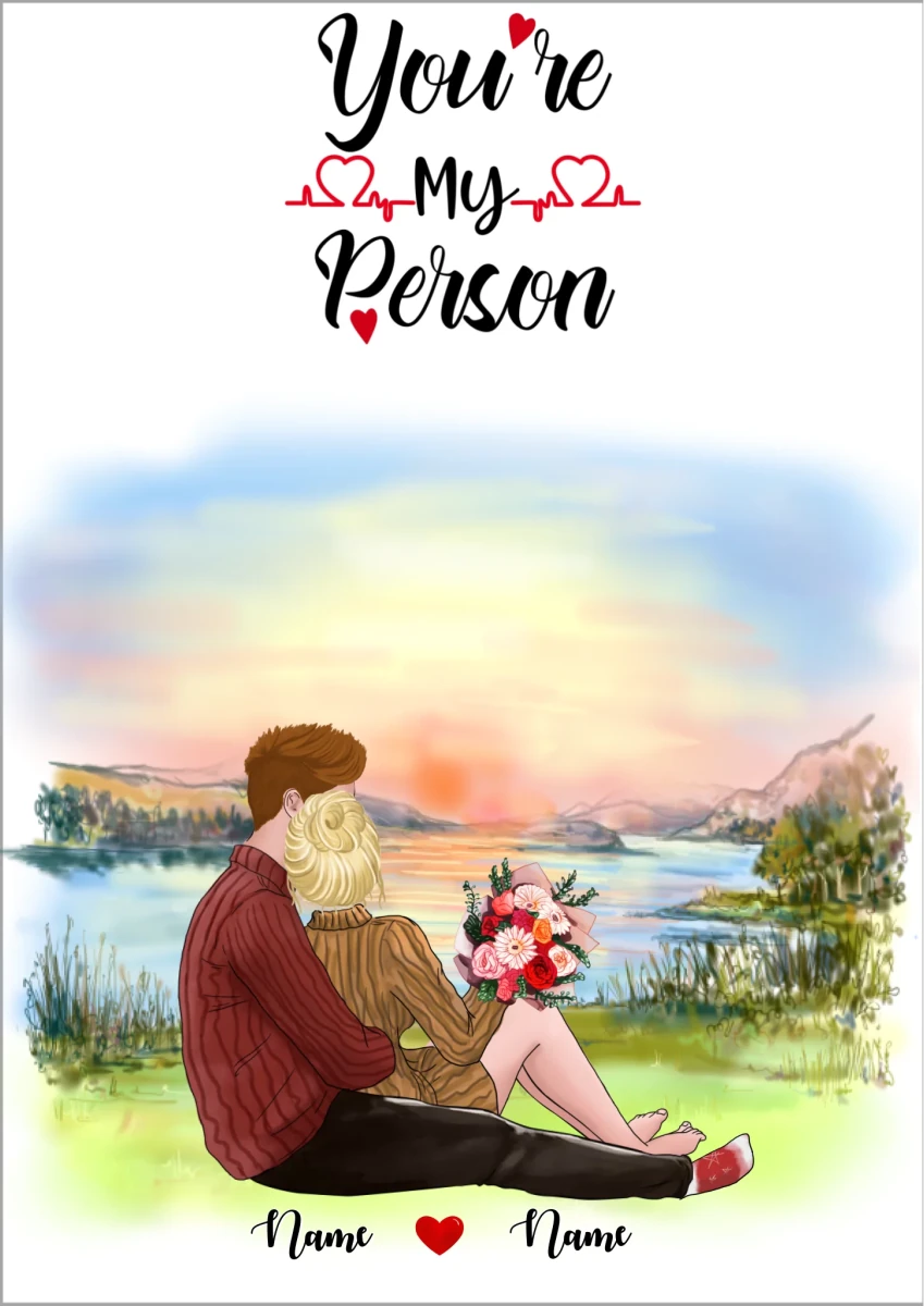 kärlek personlig poster - GÅVA TRYCK