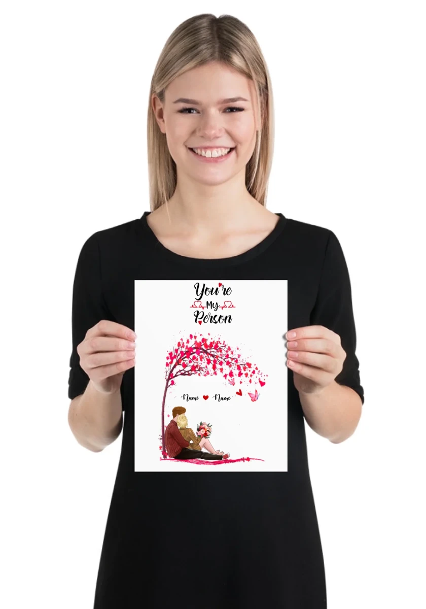kärlek personlig poster - GÅVA TRYCK