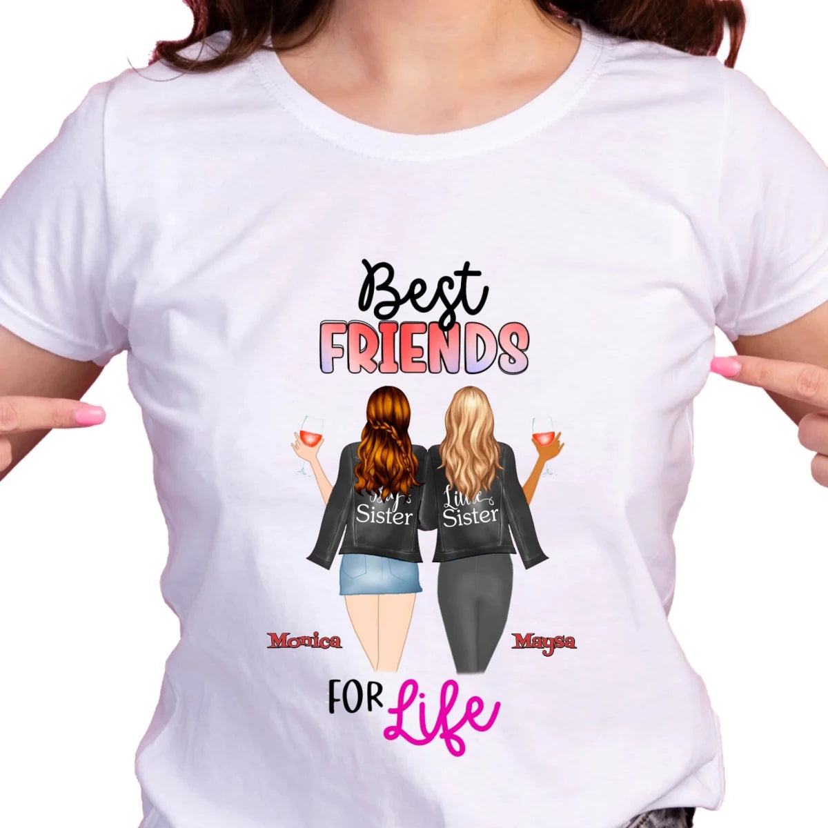 Bästa vän personlig T-Shirt - GÅVA TRYCK