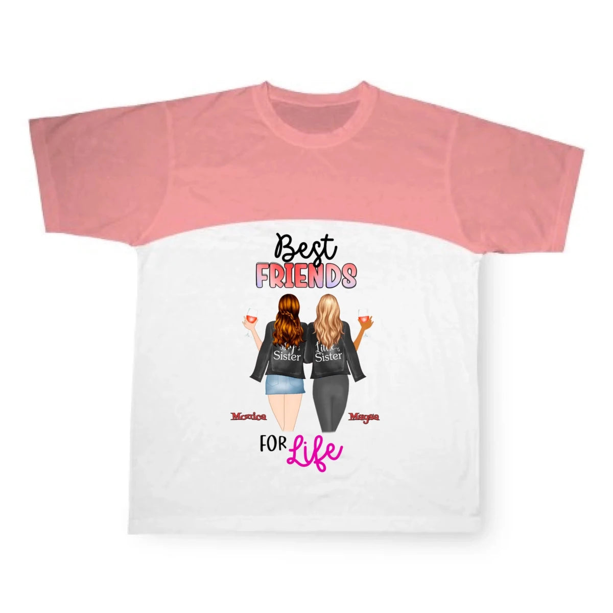 Bästa vän personlig T-Shirt - GÅVA TRYCK