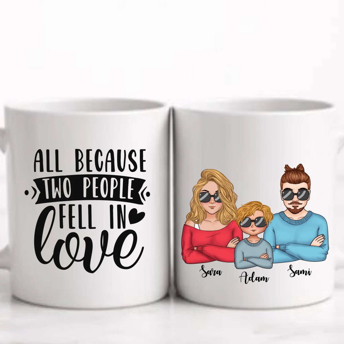 Familj personlig mugg