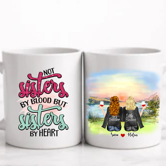 Upp till 7 Systrar och Bästa vänner personlig mugg
