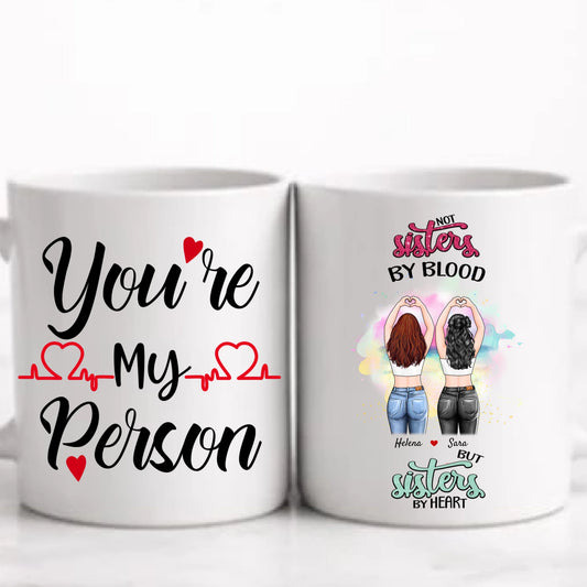 Personlig mugg-Sisters by heart
