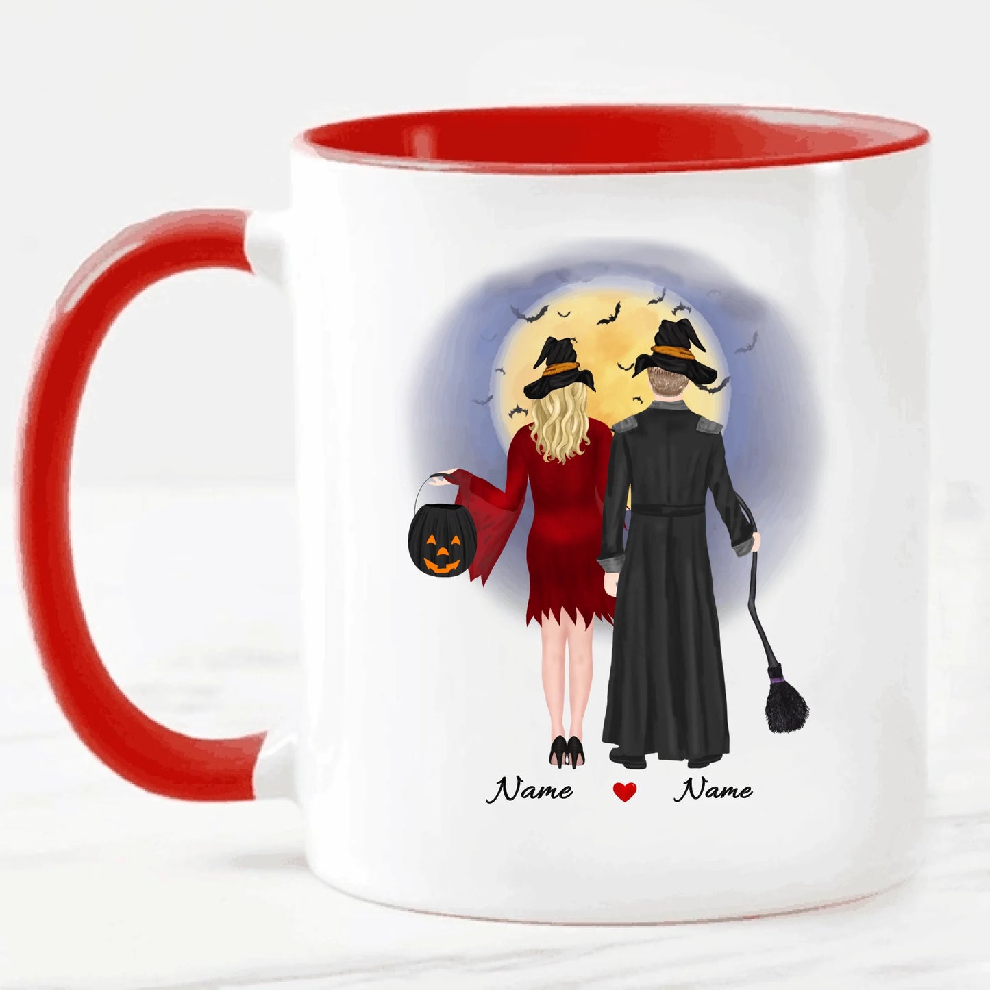 Par personlig mugg  Halloween