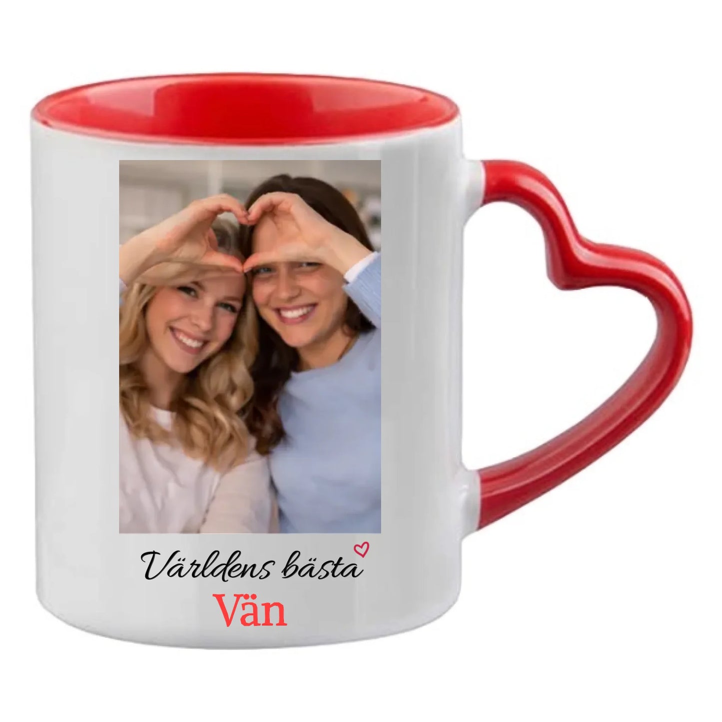 Världens bästa vän  personlig mugg med foto och citat