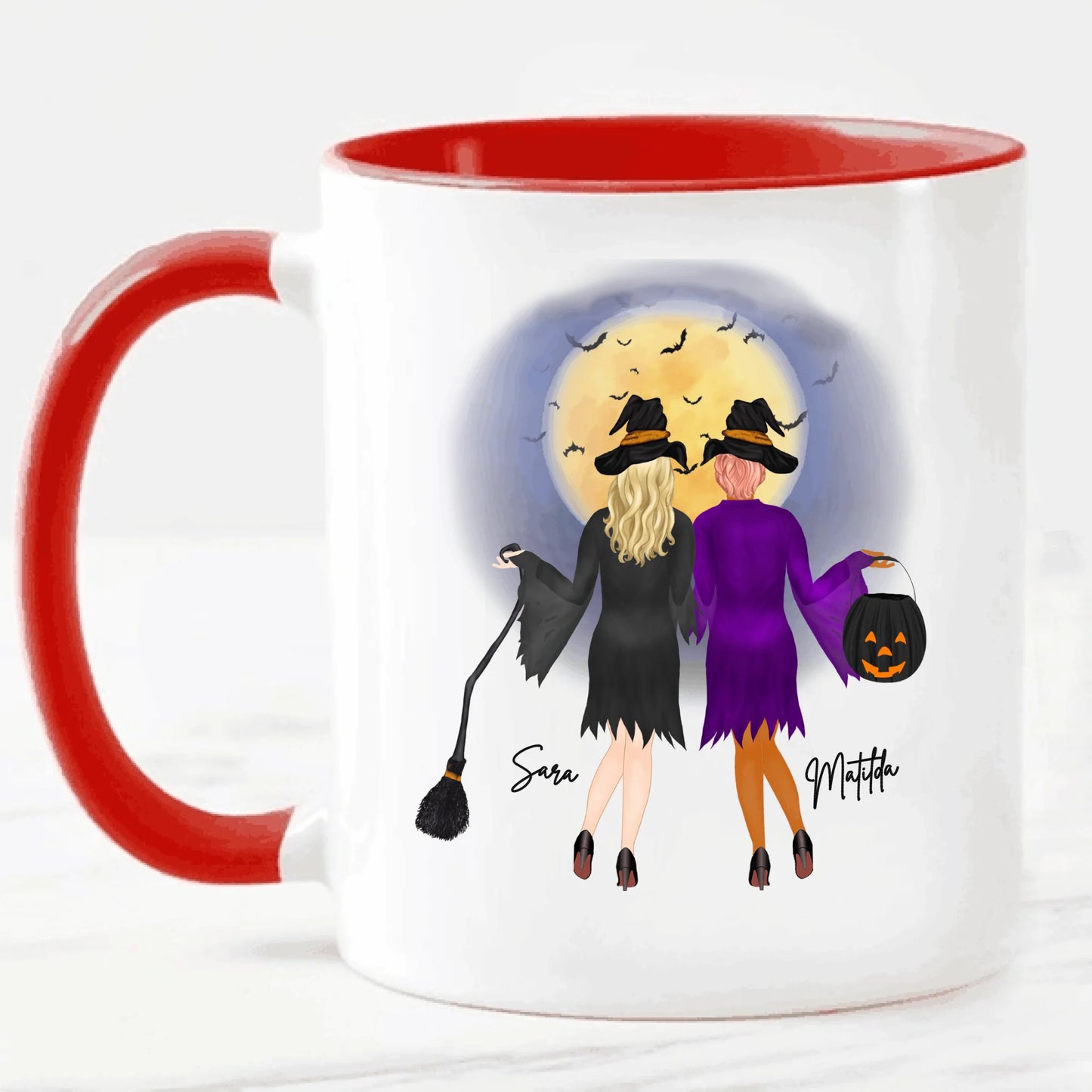 Syster och bästa vän mugg. Halloween