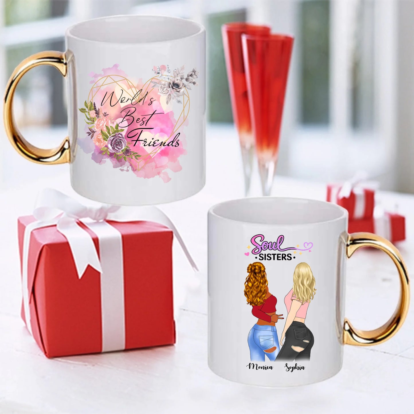 Bästa vän presentmugg