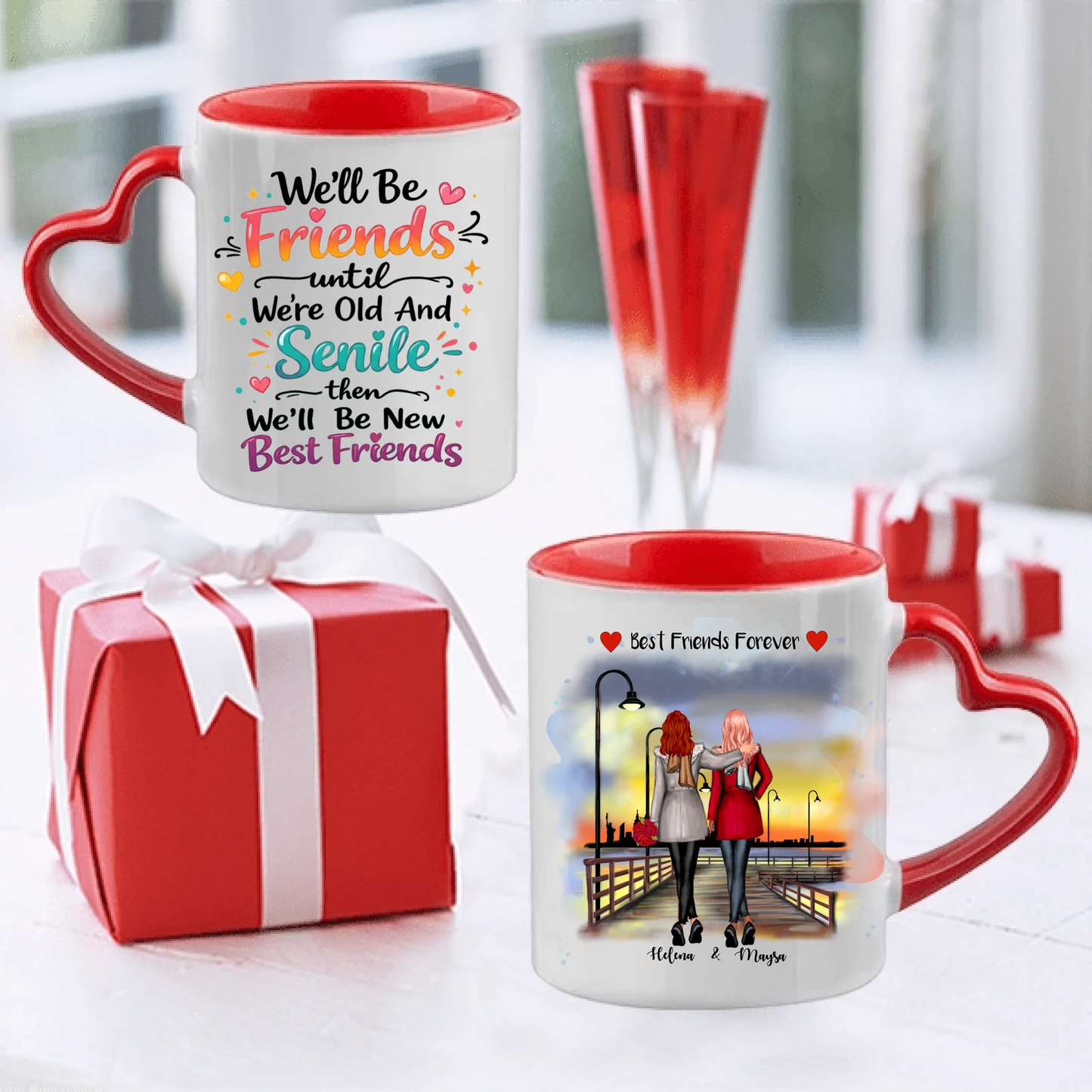 Bästa vän personlig mugg- Best friends forever
