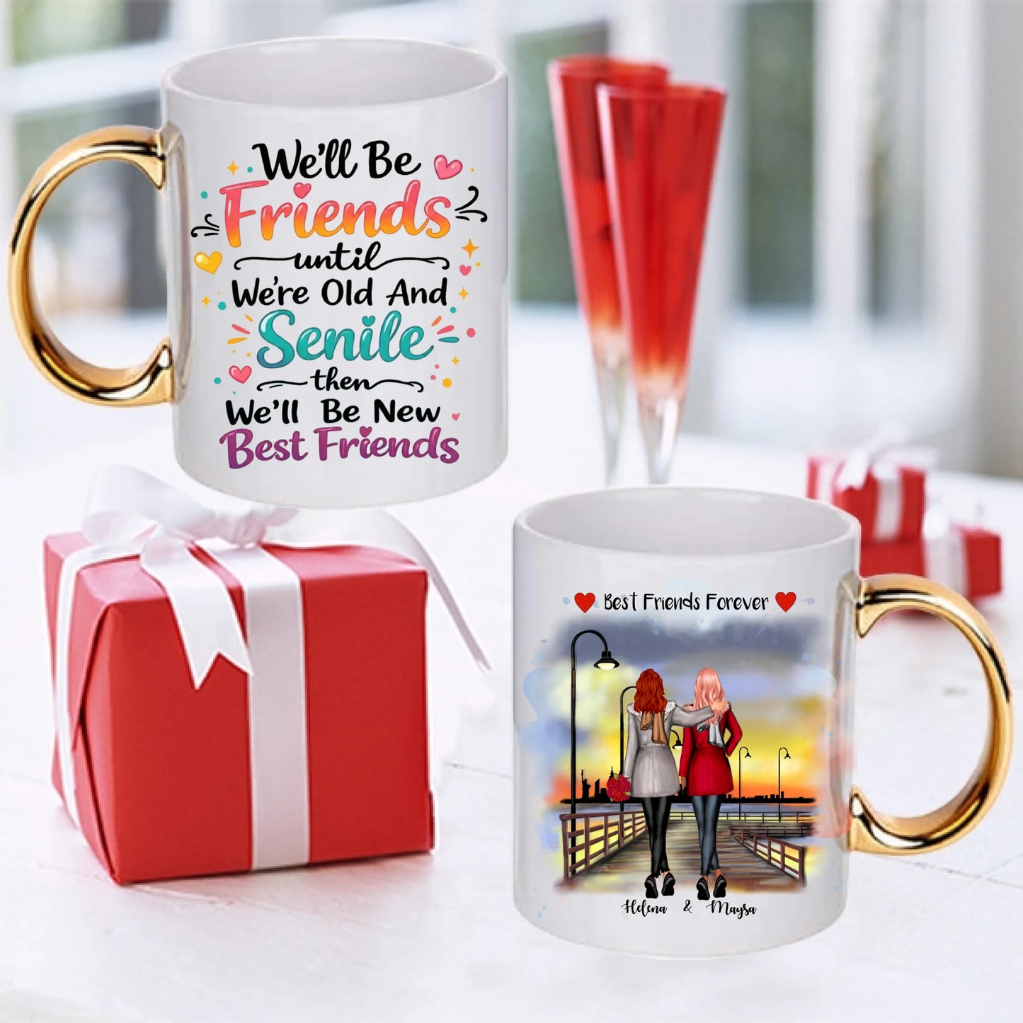 Bästa vän personlig mugg- Best friends forever