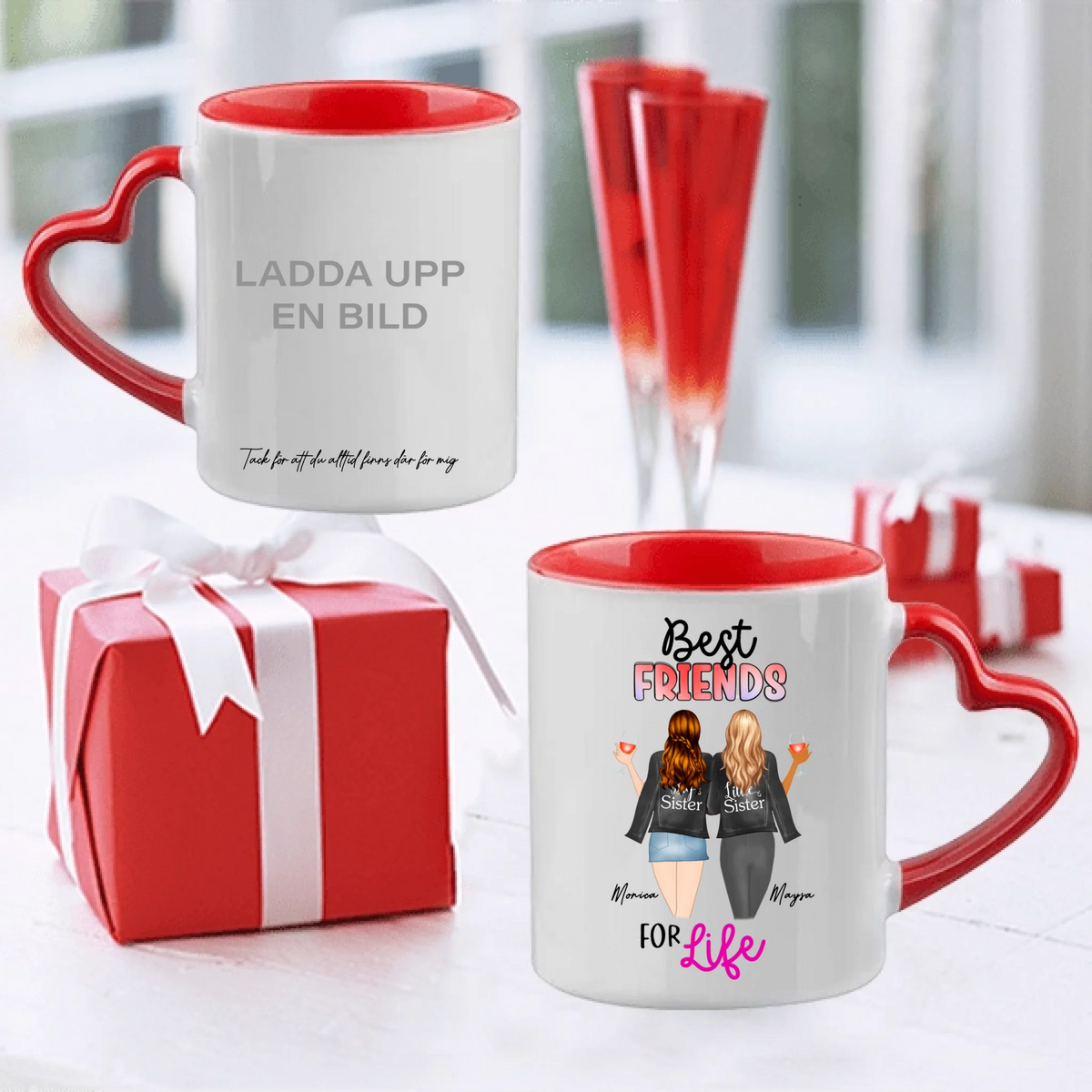 Bästa vän personlig mugg - BFF Personlig mugg
