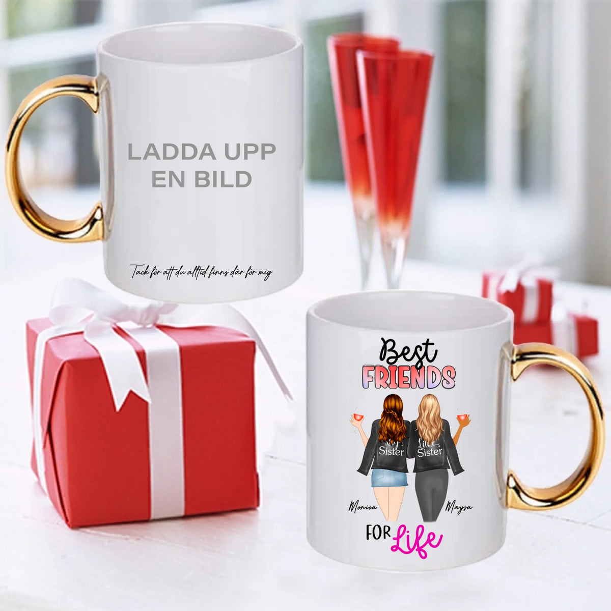 Bästa vän personlig mugg - BFF Personlig mugg